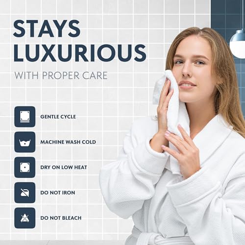 White Classic Luxury Cotton Washcloths 13x13 Inch - 650 GSM Turkish Cotton | Hotel, Spa, Bathroom Face Towel | 12 Pack - color: 01: White