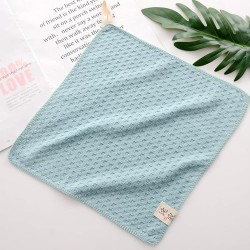 Healifty 4pcs Quick Dry Absorbent Microfiber Washcloths Square Face Towels Saliva Towels Multipurpose for Bathroom and