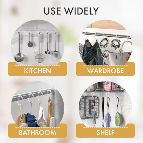 Plastic Shower Curtain Rings, Shower Curtain Hooks, 12 Pcs C Shaped Shower Hooks for Shower Curtain, Clear Shower Curtain Hooks for Bathroom - color: Clear-12pack