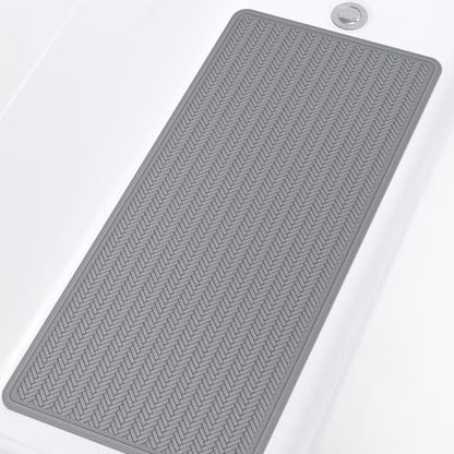 OTHWAY Bathtub Mat Non Slip, Extra Long Rubber Bath Mat for Tub, Machine Washable Shower Anti Slip Mat with 332 Strong Suction Cups (Grey, 36" x 17") - color: Grey, size: 36" x 17" (Rectangular)