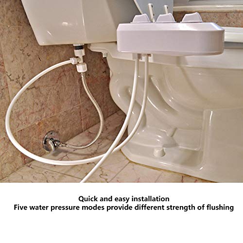 Non Electric Bidet Spray Hot Cold Water Toilet Attachment for US Bathroom