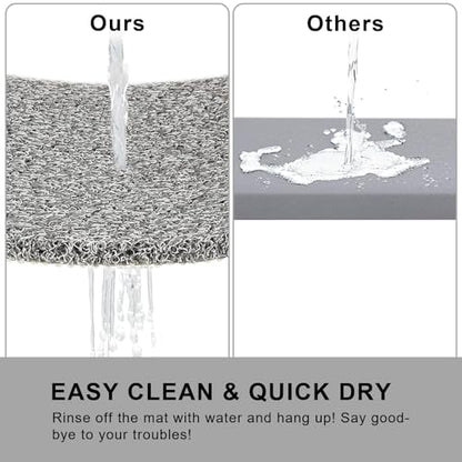 Nonslip Bathtub Mat, Anti Slip Bath Mat 0.6" Extra Thick, Quick Dry Bath Tub Anti Slip Shower Mat, Loofah Non-Slip Bath Mat for Tub Bathroom Pool Kitchen Entryway Home Hotel(Grey 16x39) - color: Grey, size: 16" x 39" (Rectangular)