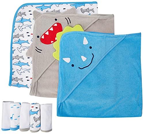 Simple Joys by Carter's baby-girls 8-piece Towel and Washcloth Set - color: Shark/Dinasaur