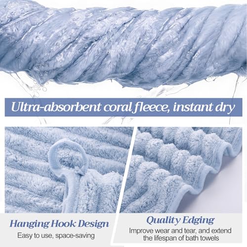4 Pcs Extra Large Bath Towel 40x80'' Oversized Microfiber Bath Sheet,Macaron - color: Pastel