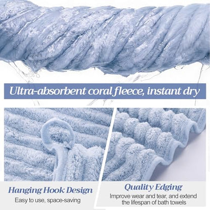 4 Pcs Extra Large Bath Towel 40x80'' Oversized Microfiber Bath Sheet,Macaron - color: Pastel