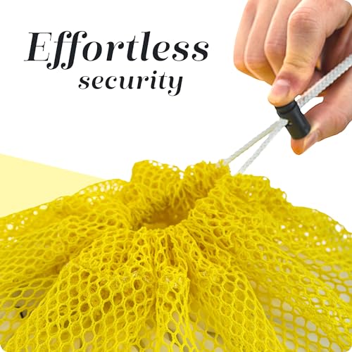 Handy Laundry Mesh XL Laundry Bag 24"x36" 2-Pack, Heavy Duty, Yellow | 2-Pack, XL 24x36 Mesh Laundry Bag, Secure Drawstring, Heavy Duty, Machine Washable, for Delicates Dorm Travel Storage, Yellow - color: Yellow