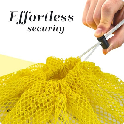 Handy Laundry Mesh XL Laundry Bag 24"x36" 2-Pack, Heavy Duty, Yellow | 2-Pack, XL 24x36 Mesh Laundry Bag, Secure Drawstring, Heavy Duty, Machine Washable, for Delicates Dorm Travel Storage, Yellow - color: Yellow