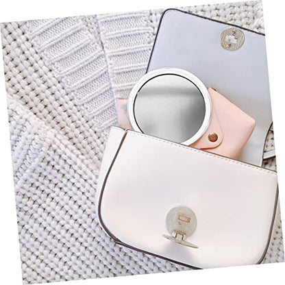 NOLITOY Round Makeup Mirror with Suction Cups 20x Magnification Lighted Magnifying Mirror for Travel and Home