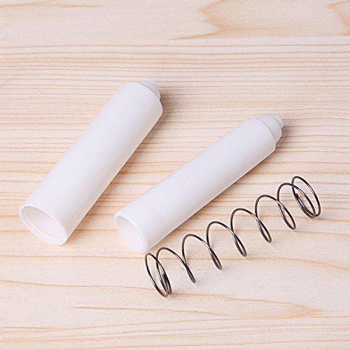 LazyMe 8 Pcs Toilet Paper Holder Roller 6" Plastic Spring Replacement Rod | Universal Toilet Paper Roller Rod, White Plastic Spring Loaded Rod for Bathroom Home