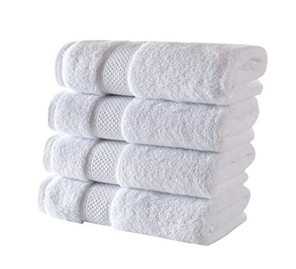 BAGNO MILANO Turkish Towels Hotel-Spa Towel Set, 100% Turkish Cotton | Ultra Soft Plush Absorbent Towels Set (White, Bath Towel Set of 2) - color: White, size: Bath Towel Set of 2