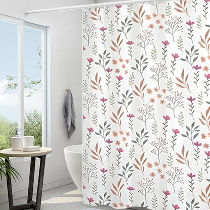 Plastic Shower Liner - Premium EVA 6G Thickened Shower Curtain Liner with Rustproof Grommets and 3 Weighted Magnets, Waterproof Shower Curtain for Bathroom(Bouquet, 72”*72”) - color: Bouquet, size: 72”*72”