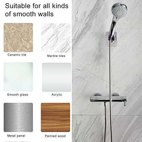 2 Pcs Adjustable Suction Cup Shower Head Holder Removable No Drill for Bath | Strong Suction, Punch-Free, Drill Free, Adhesive Suction Cup, For Shower Wand & Hose