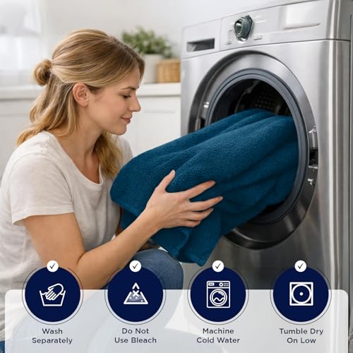 DAN River 2 Pack Bath Sheets Extra Large 35x70, Large Bath Towels for Adults, XL Oversized Heavy Duty Towel Set, 600 GSM 100% Ring Spun Cotton, Soft Quick Dry, Blue Opal - color: Blue Opal, size: Bath Sheet 35x70" (PK 2)