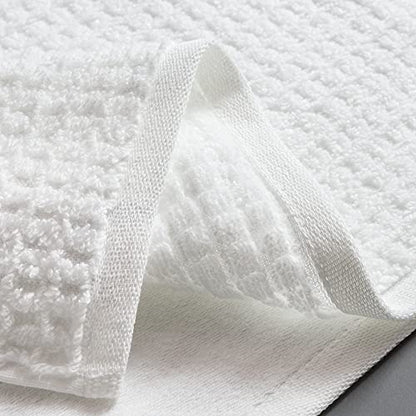 Softerry Waffle Bath Towel Set - 100% Soft Cotton - Plush and Extra Absorbent - Luxury Hotel & Spa Quality - Fade Resistant - Eco-Friendly (White, Set of 8 Towels) - color: White, size: Set of 8 Towels