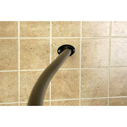 Kingston Brass CC3175 Adjustable Hotel Single Curved Shower Curtain Rod, Oil Rubbed Bronze 53 x 1 x 1.88 - color: Oil Rubbed Bronze