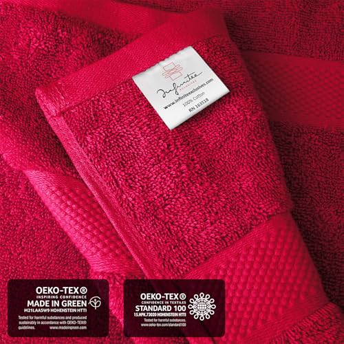 Infinitee Xclusives – Luxury Bath Sheets Towels – 1 Pack 600 GSM (35X70 Inches) – 100% Ring Spun Cotton Large Bath Towels for Bathroom (Burgundy, Bath Sheets - Pack 1) - color: Burgundy, size: Bath Sheet - 1 Pack