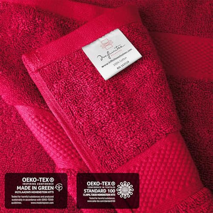 Infinitee Xclusives – Luxury Bath Sheets Towels – 1 Pack 600 GSM (35X70 Inches) – 100% Ring Spun Cotton Large Bath Towels for Bathroom (Burgundy, Bath Sheets - Pack 1) - color: Burgundy, size: Bath Sheet - 1 Pack