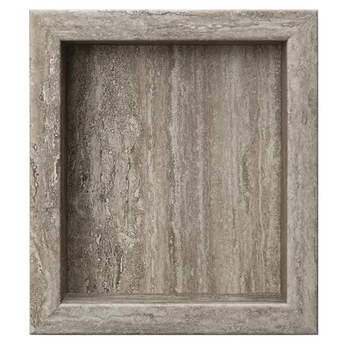 Palisade 17.5 in x 15.5 in Vinyl Shower Niche Grecian Earth | Waterproof Shower Insert - color: Grecian Earth