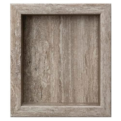 Palisade 17.5 in x 15.5 in Vinyl Shower Niche Grecian Earth | Waterproof Shower Insert - color: Grecian Earth