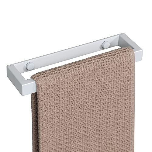 Alise Hand Towel Holder Towel Bar for Bathroom Wall Mount By Adhesive or Drilling,Towel Rack for Bathroom Lavatory,8 Inch SUS304 Stainless Steel Towel Rail Towel Hanger for Walls,White - color: White, size: 8-Inch