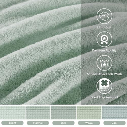 Madison Park 800GSM 100% Cotton Bathroom Bath Towel Set of 8, Seafoam | Long Staple, Highly Absorbent, Durable Hotel Spa Quality, Quick Dry, Double Stitched Hems, Lint Reducing, OEKO-TEX Certified - color: Seafoam, size: Multi-Sizes