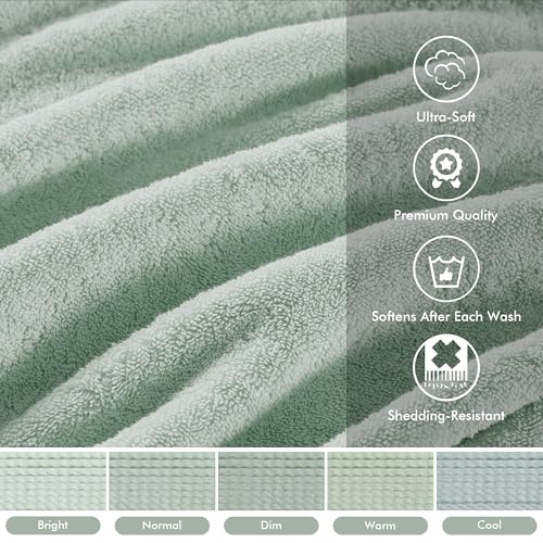 Madison Park 800GSM 100% Cotton Bathroom Bath Towel Set of 8, Seafoam | Long Staple, Highly Absorbent, Durable Hotel Spa Quality, Quick Dry, Double Stitched Hems, Lint Reducing, OEKO-TEX Certified - color: Seafoam, size: Multi-Sizes