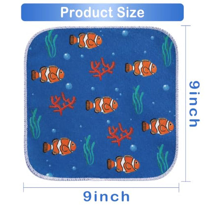 Baby Washcloths, 24Pack Baby Wash Cloths Extra Soft & Ultra Absorbent, Baby Towels and Washcloths Face Towels for Unisex Boys Girls Body, Washclothes Gentle on Sensitive Skin, 9x9 Fish - color: Fish