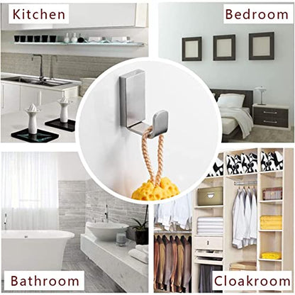 Brass Towel Hook, Bathroom Robe Coat Clothes Hook, Brushed Nickel | Wall Mounted with Screws for Bathroom, Kitchen, Hotel, Garage, Laundry, Square Coat and Hat Hooks, Rustproof & High Quality - color: Brushed Nickel, size: 1 Pack