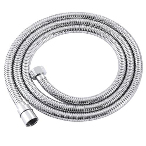 71 Inch Metal Shower Head Hose, Bathroom Handheld Shower Head Extra Long Hose Extension, Anti-Twist Flexible - Polished Chrome - color: Polished Chrome