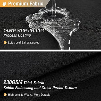 Stall Fabric Shower Curtain, 54x78 Inch Long Linen Textured Heavy Duty Cloth Shower Curtain Set with 10 Plastic Hook, Narrow Hotel Spa Weighted Bath Curtains for Bathroom, Machine Washable, Black | Narrow Long Size, 230GSM Polyester, Heavy Duty Cloth, Wei