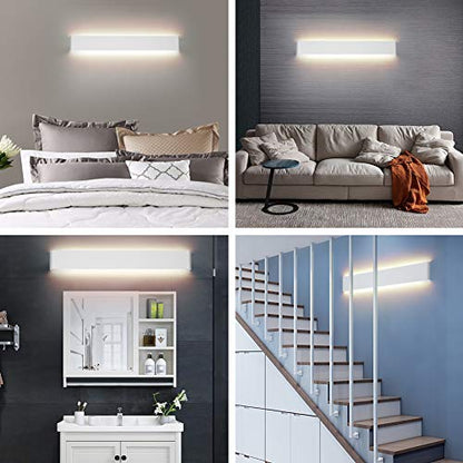 Ralbay LED Modern Vanity Light 32.67"/30W Aluminum Up and Down Modern LED Vanity Lights for Bathroom - color: White-Warm White, size: 32.6 inch