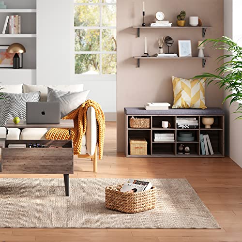 Long Wall Shelves, 39.4 Inch Wall Mounted Shelves with Brackets | Floating Book Shelf, Set of 2, Easy Assembly, Max Load 33lbs, Wood Wall Storage Ledges, Living Room/Bathroom/Bedroom, Greige - color: Greige, size: 39.4 Inch