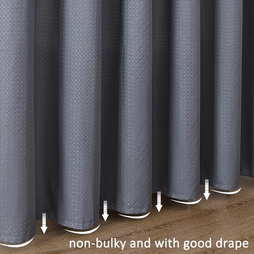 Aiyufeng Grey Shower Curtains for Bathroom，Dot Like Embossed Textured Waterproof Fabric Shower Curtain，Hotel Luxury Quality & Soft Cloth，Machine Washable，72Wx78L - color: Grey, size: 72"W x 78"L (Pack of 1)