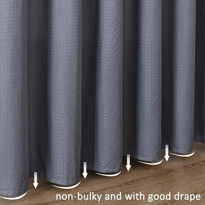 Aiyufeng Grey Shower Curtains for Bathroom，Dot Like Embossed Textured Waterproof Fabric Shower Curtain，Hotel Luxury Quality & Soft Cloth，Machine Washable，72Wx78L - color: Grey, size: 72"W x 78"L (Pack of 1)