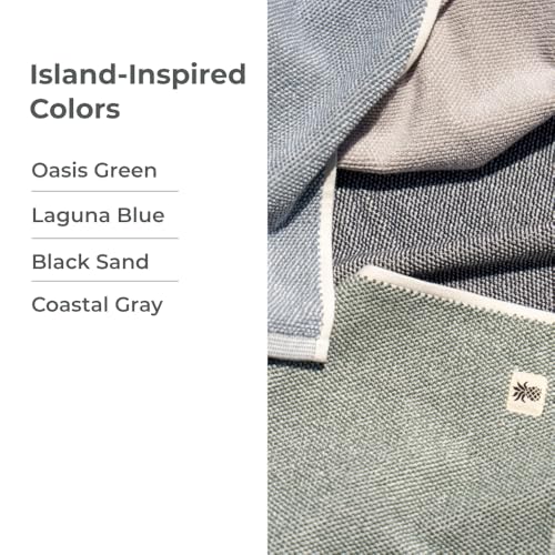 Cariloha Two-Tone Bath Towel - Bamboo Viscose - Black Sand - 30" x 56" | Plush, Quick Dry Towel with Turkish Cotton, Odor Resistant, Highly Absorbent Large Bathroom Towels, Luxury Hotel Bath Towel - color: Black Sand