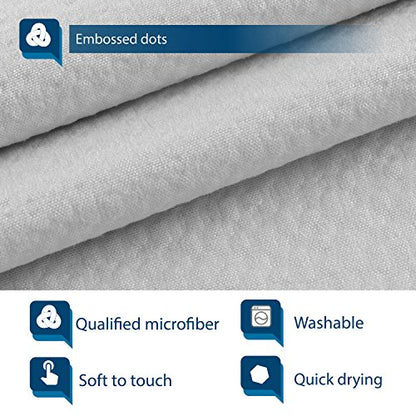 Barossa Design Soft Microfiber Fabric Shower Liner or Curtain, Hotel Quality, Machine Washable, Water Repellent, Silver Grey, 70 x 72 inches - color: Silver Grey, size: 70"W x 72"L (Pack of 1)