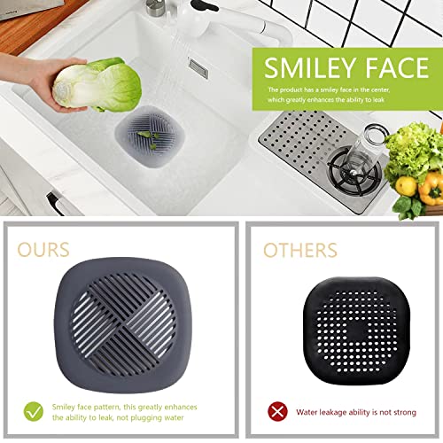 Hair Catcher Shower Drain Cover Sturdy Silicone 5.5 Inches Bathroom Accessories Drain Plug Drain Protector Hair Stopper for Kitchen Bathtub and Laundry Pink 2 Pack