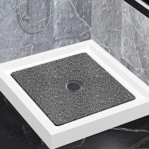 Shower Mat Non Slip,Soft Bath Mat with Drain,Quick Drying PVC Loofah Bathtub Mat for Bathroom,Without Suction Cups,24 x 24 Inch (Mix Color) - color: Mix Color