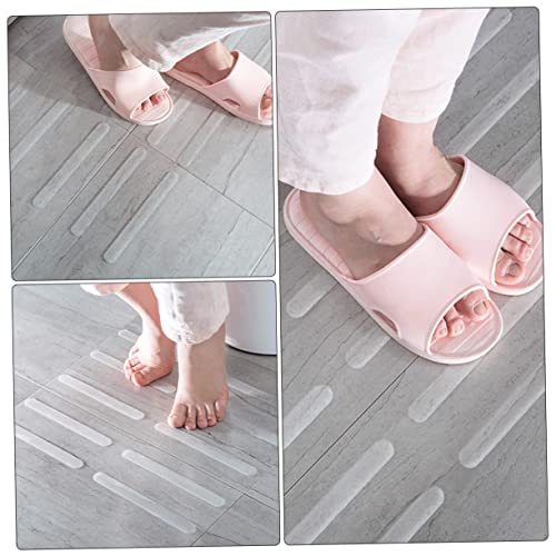 Mobestech 2sets Bathroom Skid Strips Self Adhesive Non Slip Stickers for Shower Bathtub Stairs Pools Safety Tread Stickers for Enhanced Slip Resistance and Elegant Design 20pcs*2
