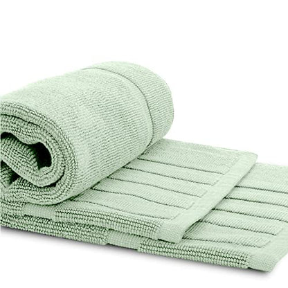 White Classic Luxury Bath Mat Floor Towel Set - Absorbent Cotton Hotel Spa Shower/Bathtub Mats [Not a Bathroom Rug] 22"x34" | 2 Pack | Mint Green - color: 10: Mint Green