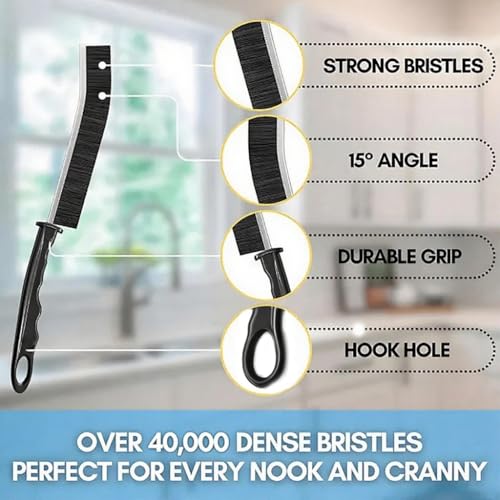 6Pcs Hard Bristle Crevice Cleaning Brush, Multifunctional Premium Crevice Cleaning Tool, Designed for Cleaning Narrow Spaces, Suitable for Toilet, Faucets, Kitchen, Grout,Colorful