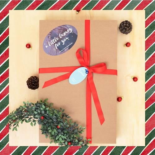 Luzia Christmas Towel Set | Ivory Color | Includes 1 Bath and 1 Hand Towel with Embroidered Designs and 2 Plain Washcloths | Presented in A Beautiful Craft Box - color: Christmas