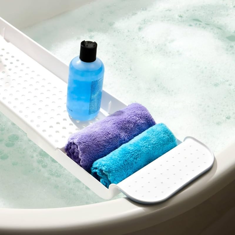 Expandable Bathtub Tray for Convenient Bath Storage and Relaxation