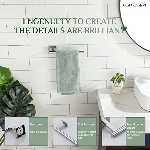 KOKOSIRI Hand Towel Bar Chrome Bathroom Towel Rail Holder Kitchen Paper Holder Wall Mounted Toilet Cabinet Mount, Polished Stainless Steel B3008CH - color: Polished Chrome, size: 1 Pack