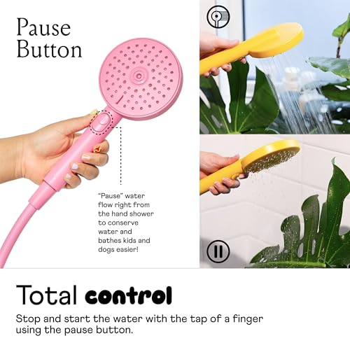 sproos! - Handheld Showerhead, High Pressure Performance, Moonlight | Metallics - Easy DIY Installation - Renter Friendly - 3 Spray Functions with Pause - Extra Long 70 Inch Flexible Hose - color: Moonlight