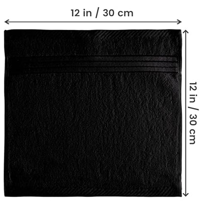 Utopia Towels 12 Pack Premium Wash Cloths, 12x12 in, 100% Cotton, Black | Highly Absorbent Soft Feel Lightweight Washcloths - Premium Ring Spun Cotton, Ideal for Bathroom, Spa, Gym & Face - color: Black