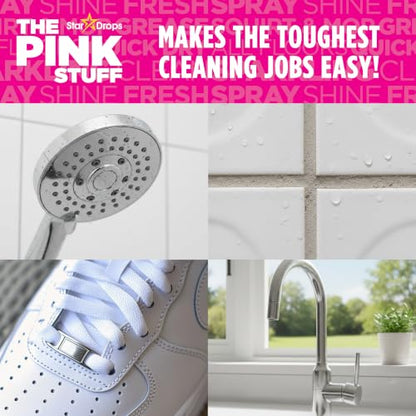 Stardrops - The Pink Stuff - The Miracle Scrubber Kit - 2 Tubs of The Miracle Cleaning Paste With Electric Scrubber Tool and 4 Cleaning Brush Heads, 6 Piece Set