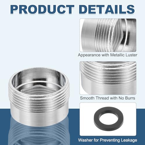 uxcell Faucet Aerator Adapter, M18 Female to M22 Male with Washer, 13mm Length - size: M18 Female to M22 Male, 13mm Length