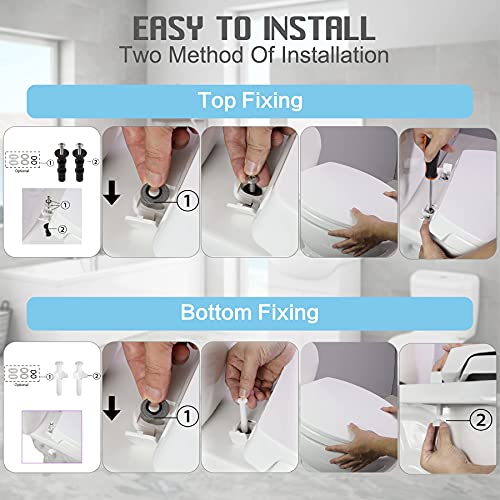 SS114 Toilet Seat Replacement Compatible with TOTO, Elongated Soft Close | Toilet Seat for SS154/SS204/SS214/SS224, Transitional Heavy Duty Oval Toilet Seats, 2-Pack Toilet Bolts and Nuts, White - style: Heavy Duty Elongated