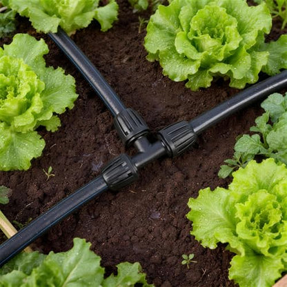 10 Pieces 1/2 Inch Drip Irrigation Tee Fittings, 1/2'' Drip Line Barbed Locked Tee Connectors for 1/2 Inch Irrigation Tubing (1/2" ID x 0.670" OD) Anti-leak 3-Way Irrigation System Parts - size: 1/2" Lock Nut Tee